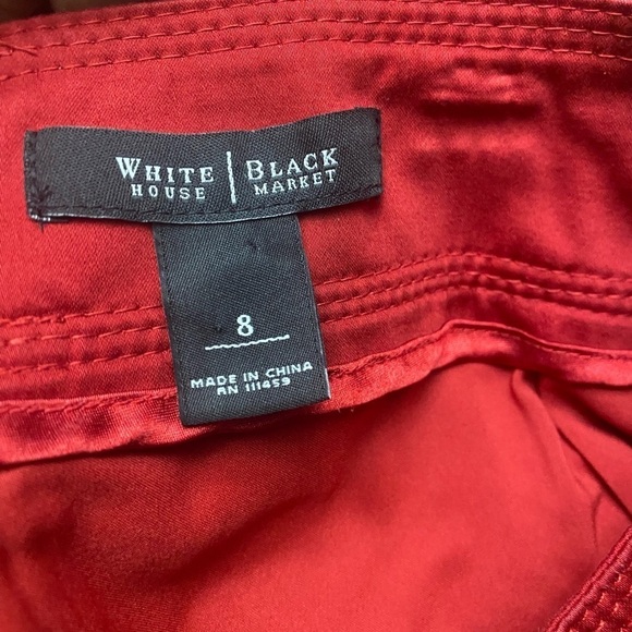 WHITE HOUSE BLACK MARKET Women’s Blazer/Jacket Sz 10 Red Skirt Sz 8 - Picture 8 of 15
